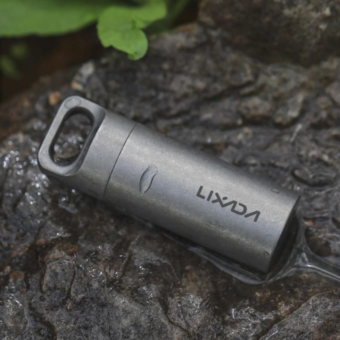 LIXADA Ti Pillendoosje Waterdichte Mini Pillendoos Zak Pillendoos Container voor Buitenreizen S gray