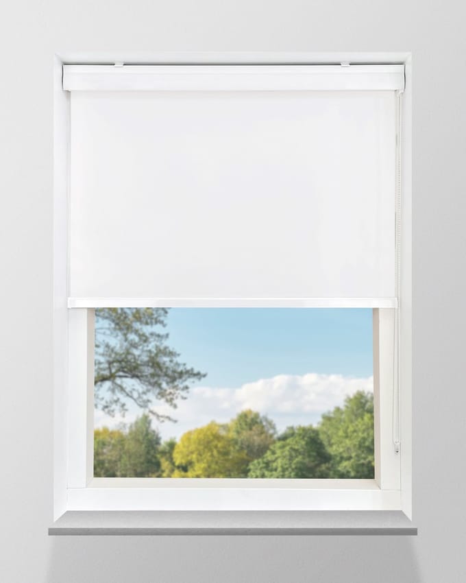 Rolgordijn Lichtdoorlatend - Wit - 50x175cm - Full Colour - Met Cassette