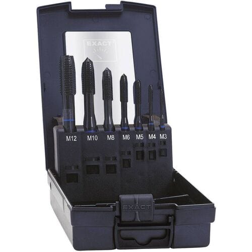 Exact 42305 Machinetapboorset 7-delig Metrisch M1, M4, M5, M6, M8, M10, M12 Rechtssnijdend DIN 371 HSS-E Model B 1 set(s)