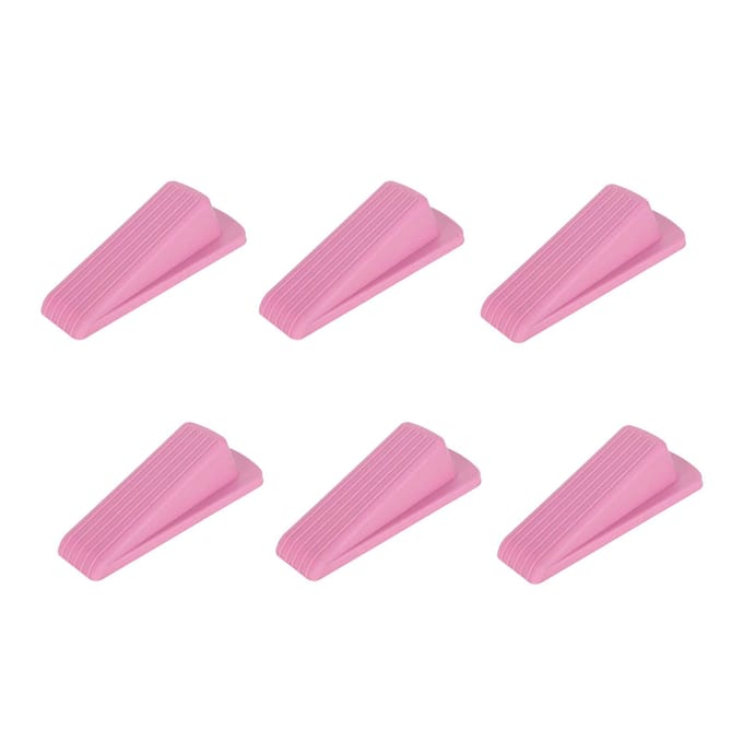 6 stuks Deurstoppers Dik Flexibel Stapelbaar Duurzaam TPR Anti-Deformatie Deurwig voor 1.2in roze