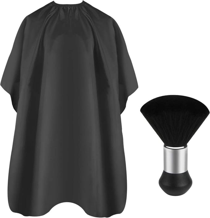 Professionele Kappers Cape met Nekborstel voor Vakkundig Knippen