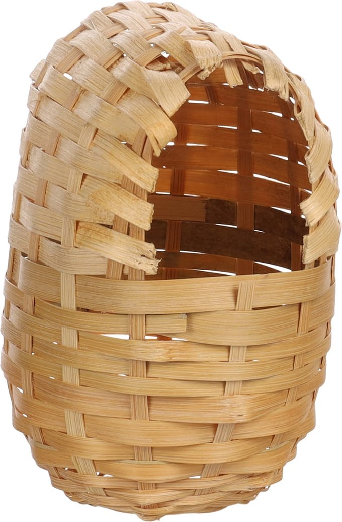 Flamingo Vogelbroednest Exoten Bamboe - Bruin - 14 x 14 x 17 cm