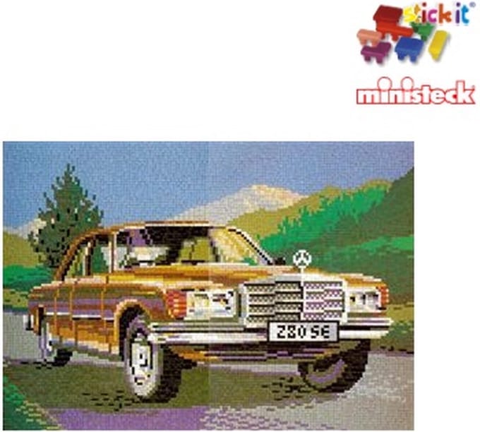 Stick-it Mercedes 280SE (oldtimer), ca. 7.600 steentjes, compatibel met Ministeck