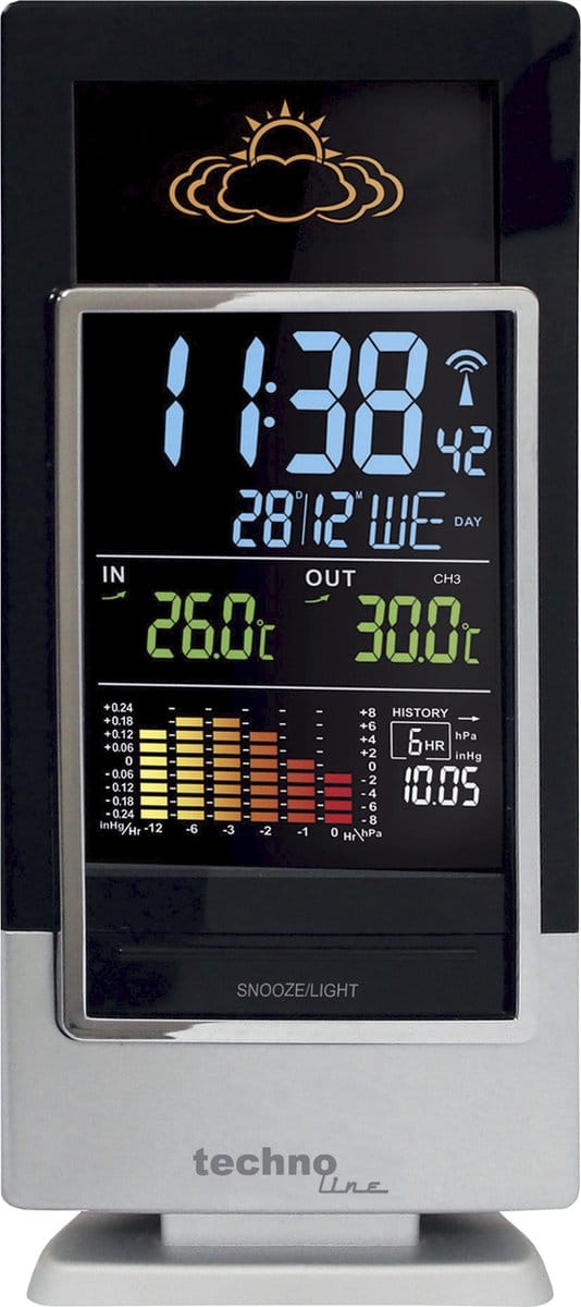 Technoline Weerstation WS 6520 Radiogestuurd Met thermometer en hygrometer Met 1 buitensensor