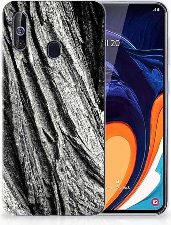 Bumper Hoesje Samsung Galaxy A60 Boomschors Grijs