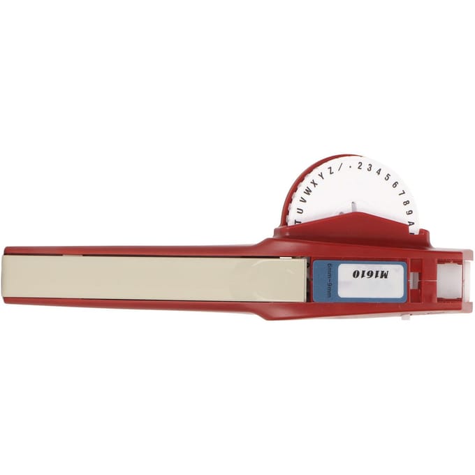 Reliëf Labelmaker 36 Printbare Karakters Eenvoudige Bediening Labelmaker Embosser met Labeltapes voor Knutselen DIY beige