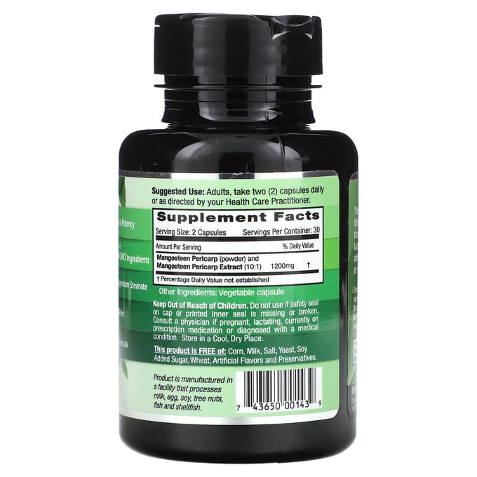 Emerald Laboratories, Mangosteen, 1.200 mg, 60 Veggie Capsules (600 mg per capsule)