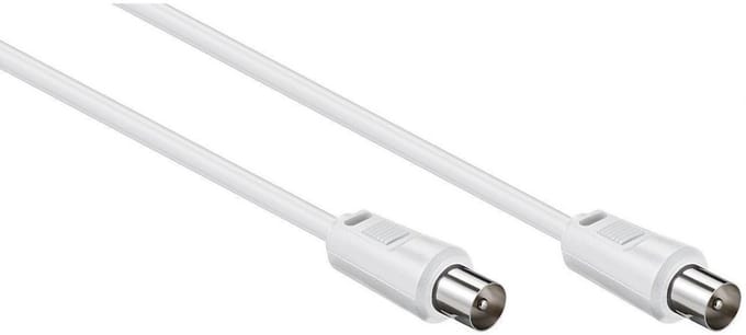 IEC (m) - IEC (m) coaxkabel / recht - wit - 2,5 meter