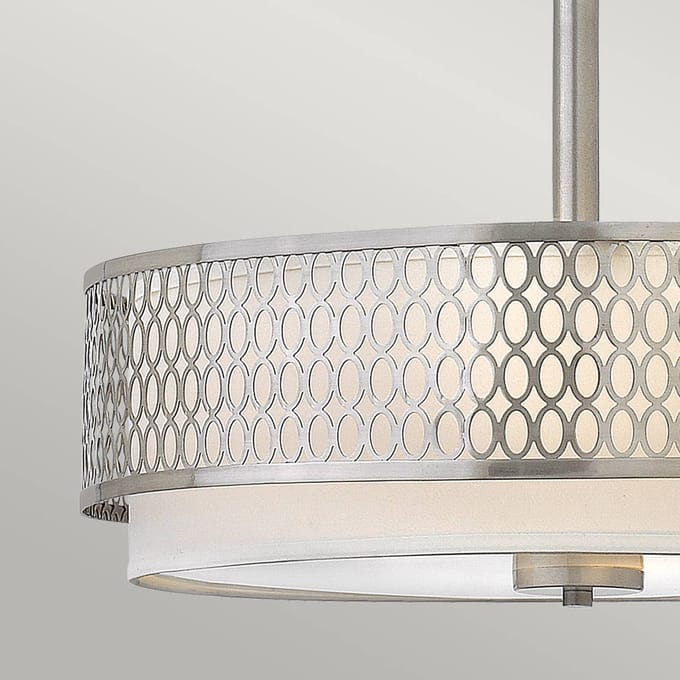 Hinkley/ Fredrick Ramond LED Hanglamp Jules | 3X E27 Max 60W | Dimbaar | Brushed Nickel