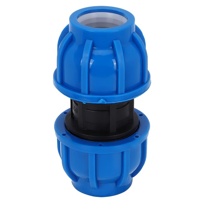 4 Stuks PE Plastic 32mm naar 32mm Rechte Connector Waterleiding Adapter Fitting Accessoires black