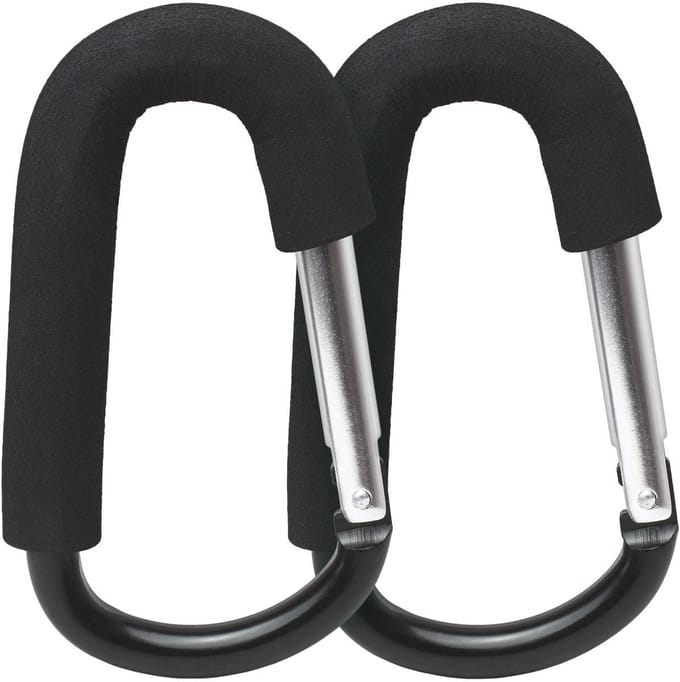 Grote Buggy Clips voor Kinderwagens - 2 stuks - Zwart