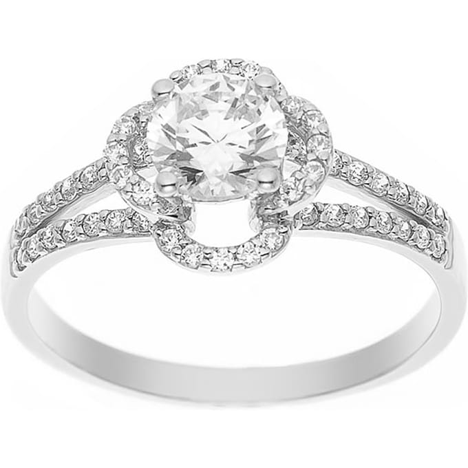 Solitaire 8 mm zirkonium en zilveroxiden 925 - fantastisch
