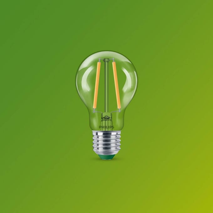Philips UltraEfficient ledlamp, transparant - 40 W - E27-fitting - warm wit licht, 2700 K - ultra-efficiënt: energielabel A - verpakking van 6