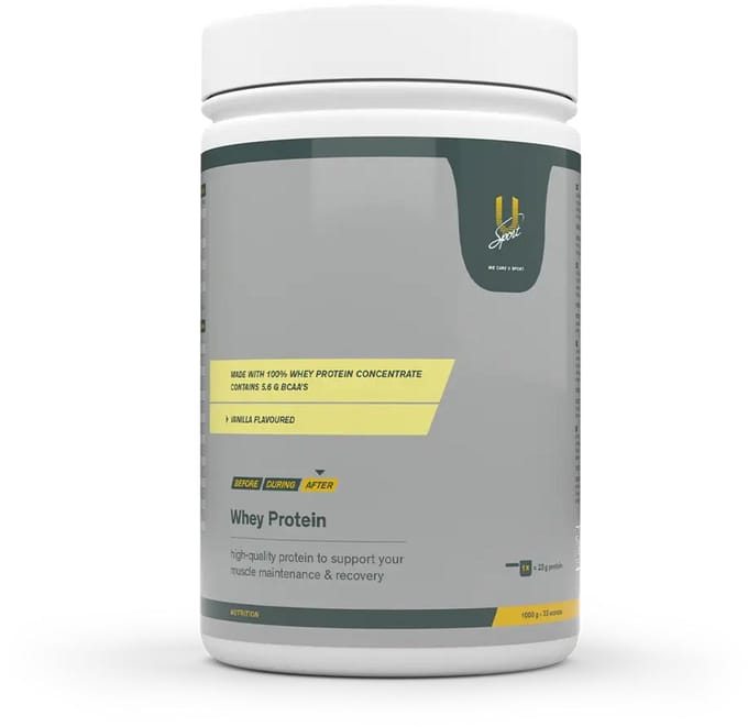 U-Sport Whey Protein - Eiwitpoeder - Vanilla - 23g Eiwit - Clean Formule - NZVT Gecertificeerd - 1000g