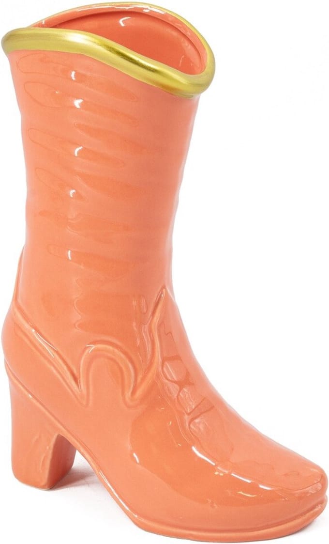 HomeBound by KY | Aardewerk vaas laars salmon | vaas | laars | 19,5x8x23,5cm