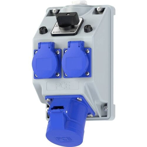 PC Electric 160823521 Stopcontactsplitter Grijs, Blauw