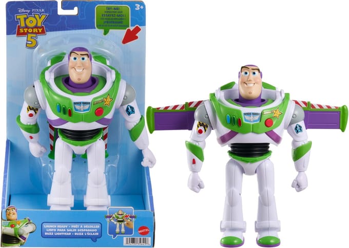 Disney en Pixar Toy Story 5 grote Klaar voor Lancering Buzz Lightyear figuur van 25 cm - beweegbaar
