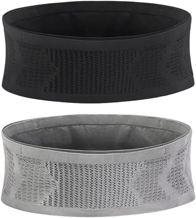 Hardloopaccessoires set met hardloopriem, telefoonhouder en tas in zwart en grijs voor optimale comfort en gemak