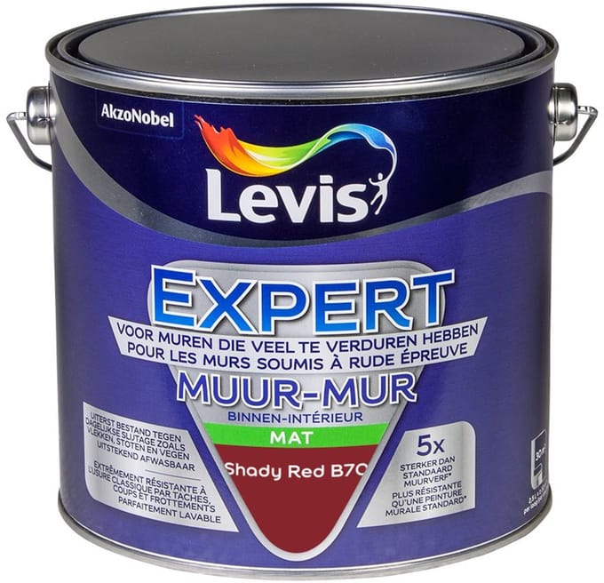 Levis - Expert Muur Binnen Mix - Shady Red B70 - Mengverf - 2,5 L