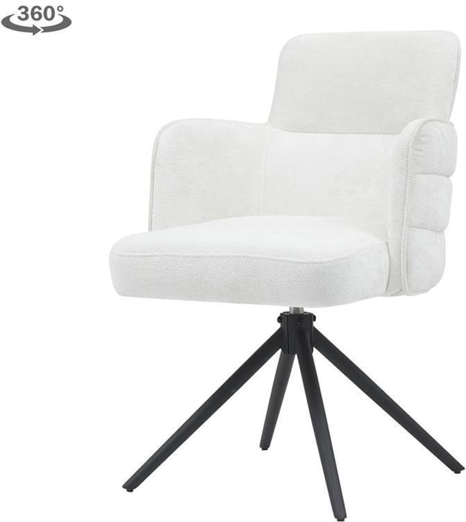 Tower Living - Rumo draaibare armstoel - ecru