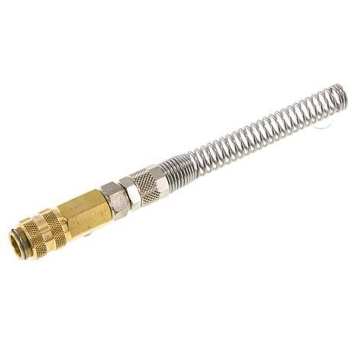 Messing DN 5 Luchtkoppeling Snelkoppeling 6x8 mm Push-On Buigbescherming Draaibaar