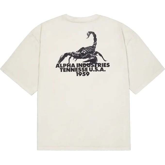 T-shirt met print op de rug Alpha Industries US Scorpion