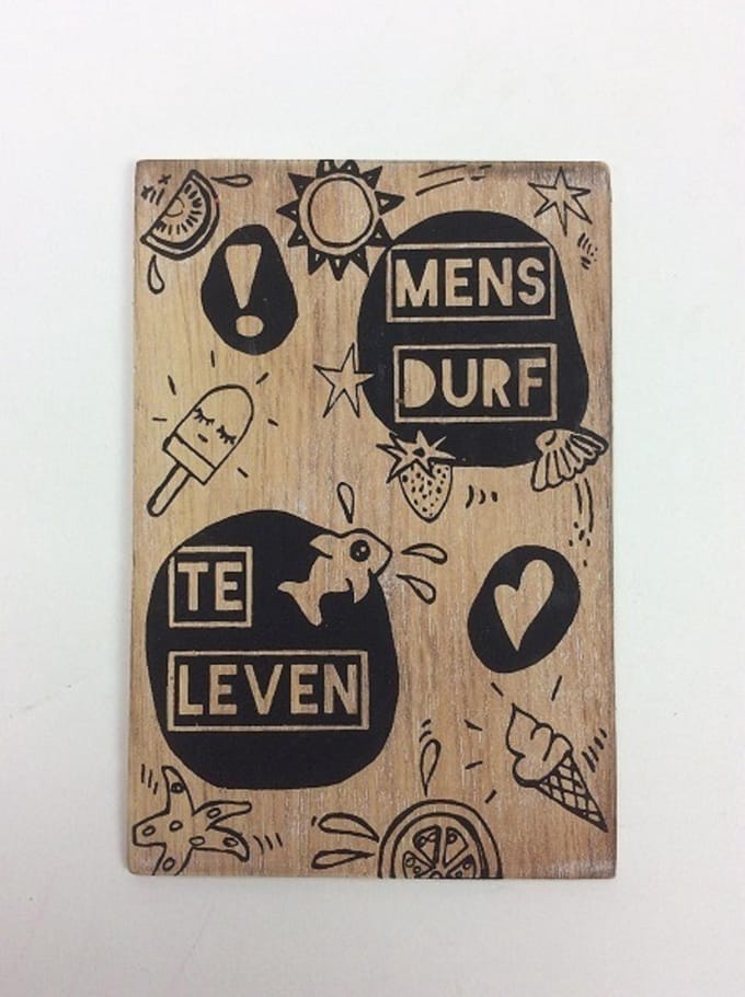 Postkaart Mens durf te leven