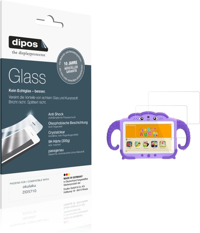 dipos – 2x Pantserfolie geschikt voor okulaku ZIDS710 | 9H Screenprotector