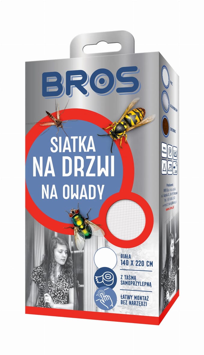 Bros Serie - Deurbeslag accessoire - 140x220 cm - Wit - Kunststof