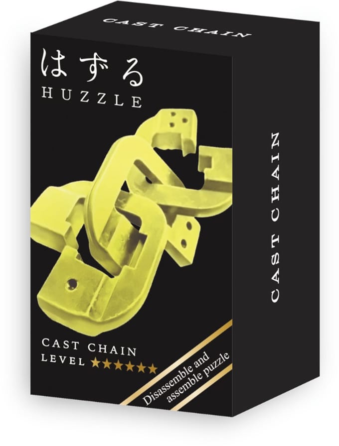 IQ-puzzel - Chain - Mini - Metaal - Goud - Niveau 6