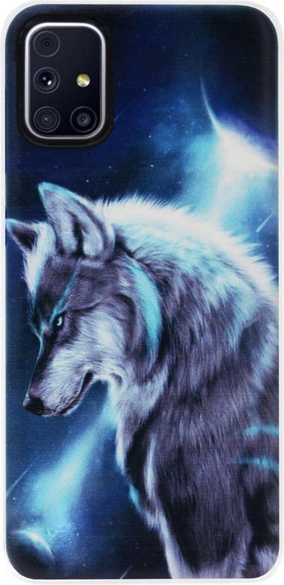 ADEL Siliconen Back Cover Softcase Hoesje Geschikt voor Samsung Galaxy M31s - Wolf