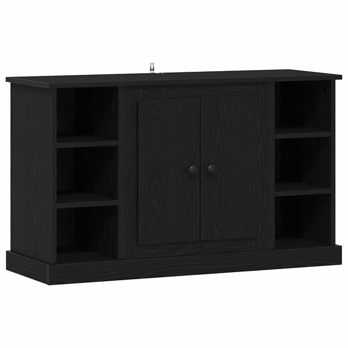 vidaXL Dressoir Zwart Eiken 100 x 35,5 x 60 cm Bewerkt hout