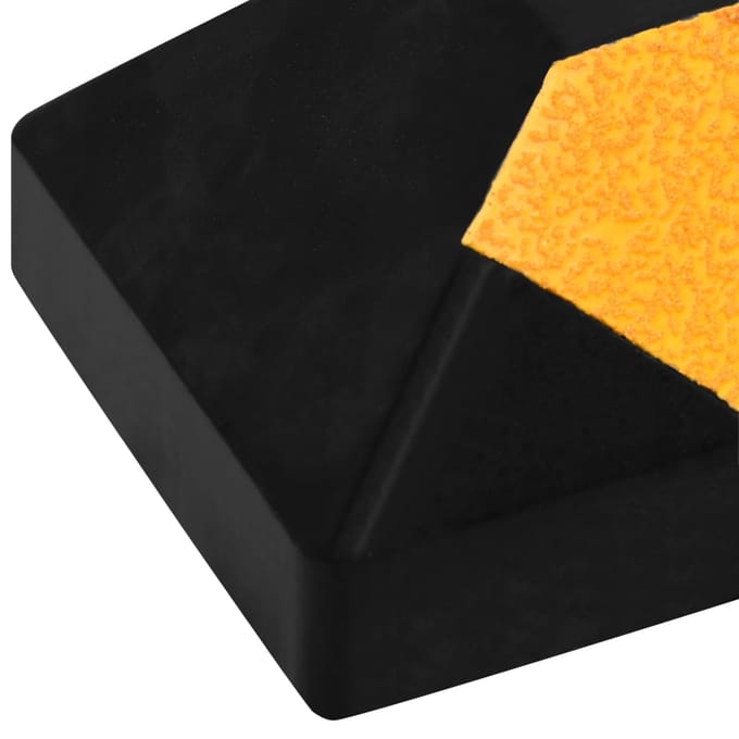 Vidaxl Reflecterende Parkeerstoppers, 2 Stuks, 56X15X10 Cm, Rubber