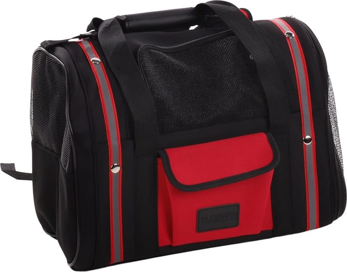 Flamingo - Hondentas Smart Bag - Zwart - 65 x 46 x 29 cm - <15 kg