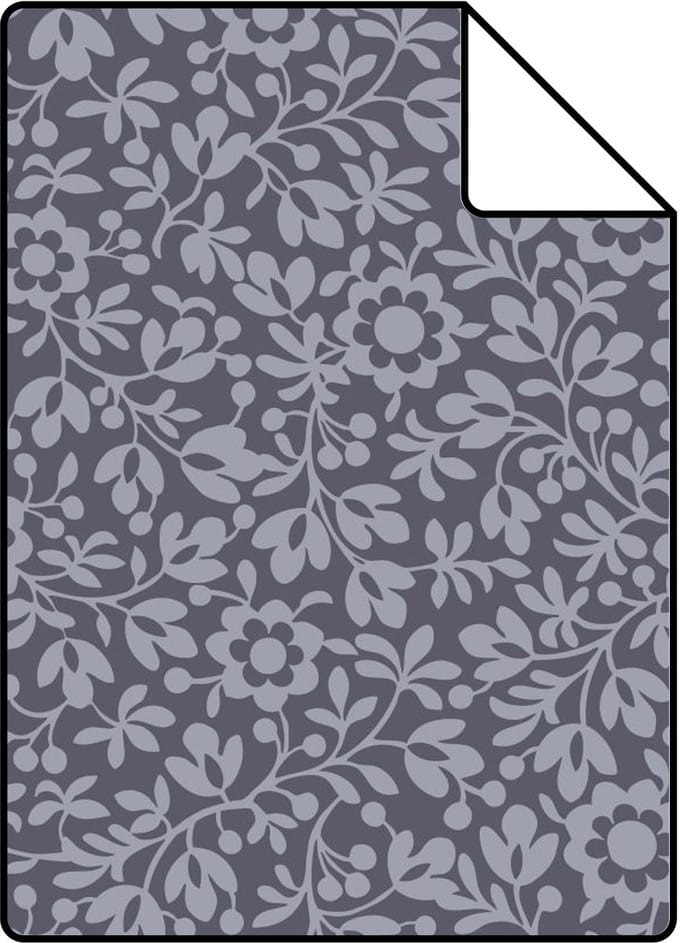 Proefstaal ESTAhome behang bloemetjes blauw - 26.5 x 21 cm - 131668-S