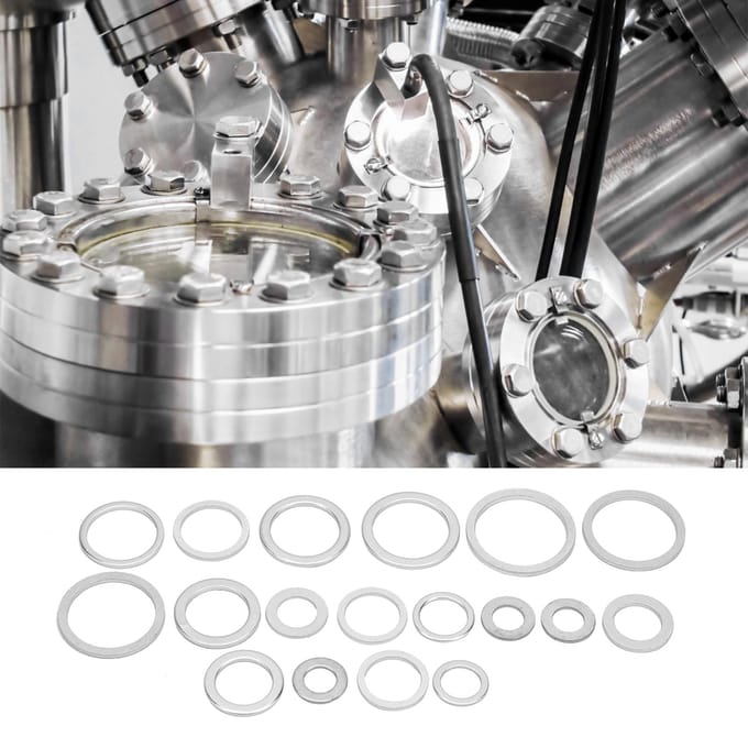450 stuks Aluminium Sluitring Set Hoge Temperatuurbestendigheid Assortiment Industriële Benodigdheden