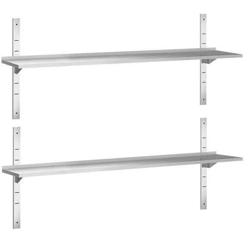 GGM Gastro Dubbele RVS wandschap PREMIUM - 1800x300mm zilver