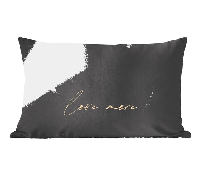 Sierkussens - Kussentjes Woonkamer - 50x30 cm - Tekst - Abstract - Love more - Quotes