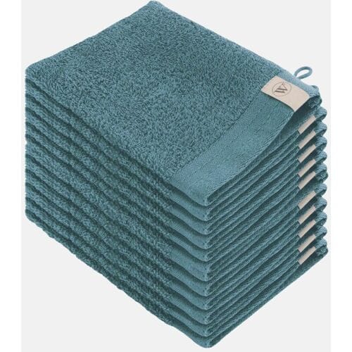 Walra Soft Cotton Washandjes 16 x 21 550gram Petrol - 12 stuks