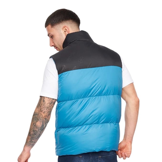 Crosshatch Heren Demerley Contrast Paneel Gilet (Benzine/Zwart)