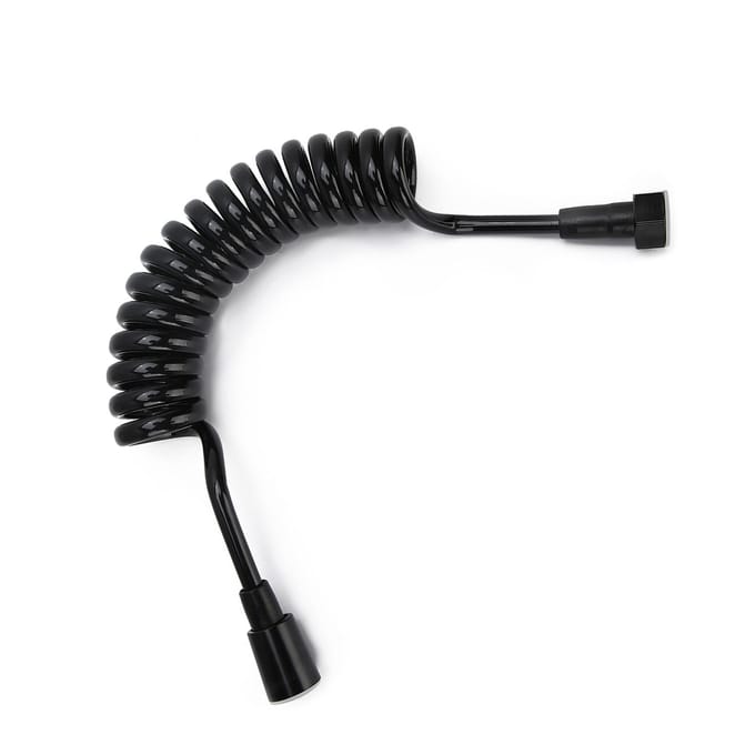 2m Koperen Dop Bidet Doucheslang Flexibele Intrekbare Veer Doucheslang Accessoire black
