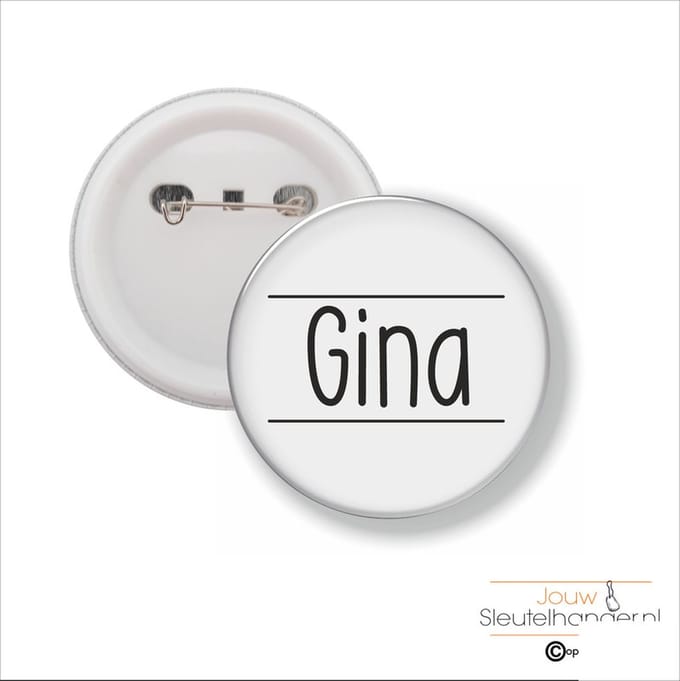 Button Met Speld 58 MM - Gina