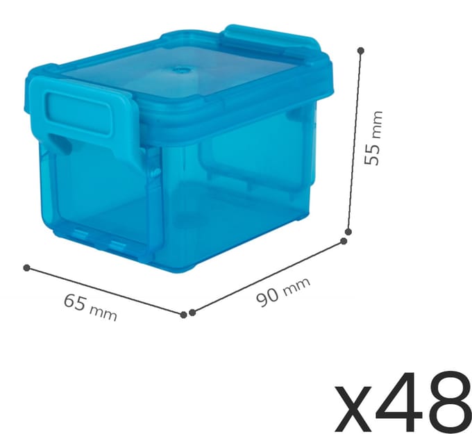 IRIS Hobby Craft Box LLB-6D - Kunststof - Blauw - 48 Stuks