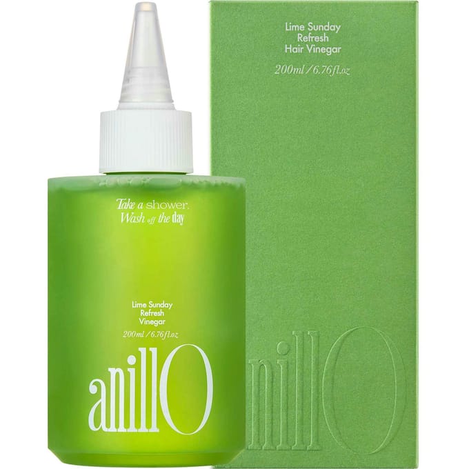 ANILLO Vinaigre de Cheveux Lime Dimanche Rafraîchissant Clarifiant Cuir Chevelu Rafraîchissant 200ml Rinçage Capillaire Soin du Cuir Chevelu beige