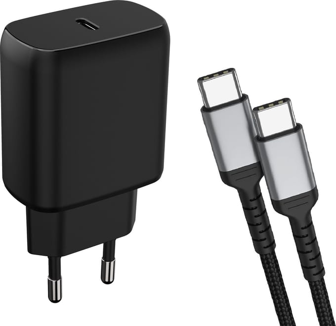 USB C Adapter 25W snellader met USB C kabel