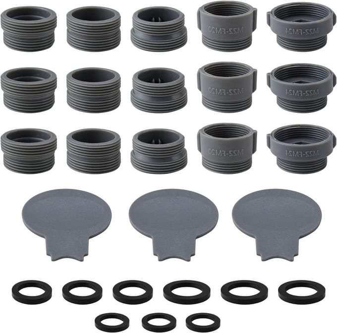 Dailygoods - Faucet Adapter Set - 3 Stuks Waterkraan Aerator met Afdichtring