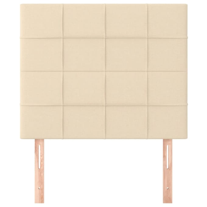 vidaXL - Hoofdbord - crème - 90x5x118/128 - cm - stof