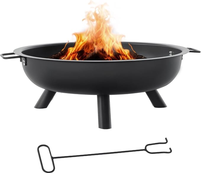Ronde Buiten Vuurkorf met Pook - 63 cm