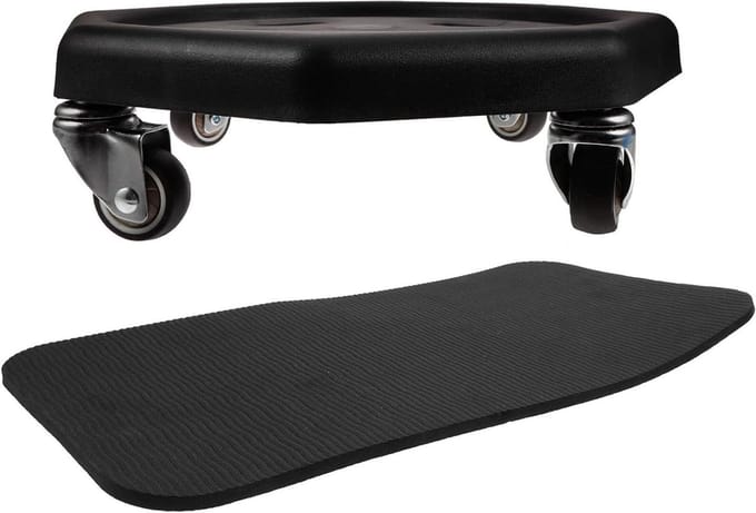 Buikspierroller Set - Core Trainer - Kracht Training - Stil en Duurzaam - 34 cm - Zwart