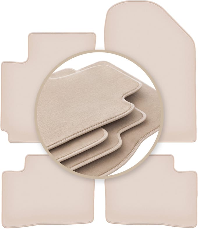 PREMIUM beige vloermatten voor: Kia Picanto II JE hatchback 2011-2017